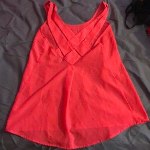 Express cute back coral top